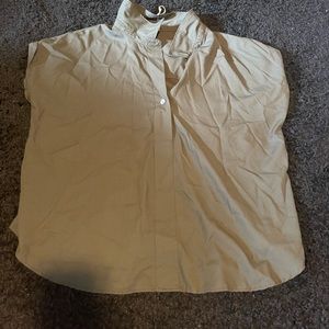 Green button down shirt